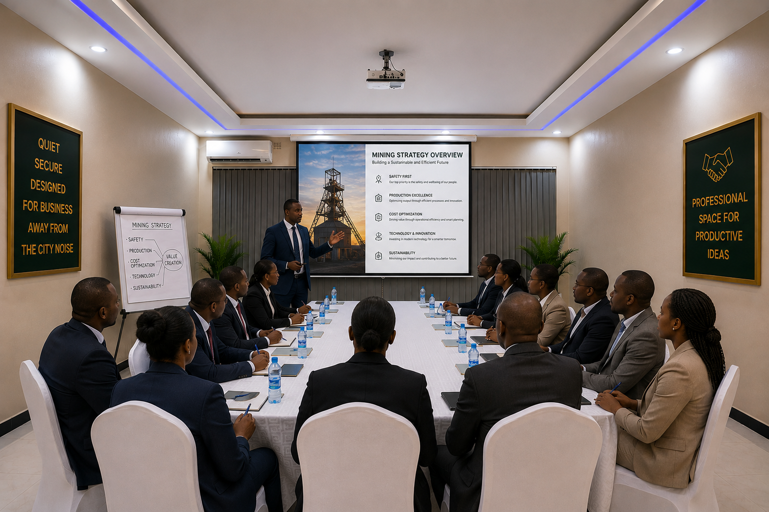 Delegates seated in a boardroom session